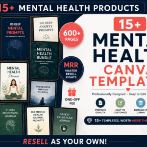 Mental Health Journal and Planner Bundle, 15+ Digital Journal Planner