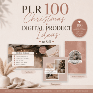 PLR 100 Christmas digital product ideas to sell on Etsy, Business ideas, Passive income, Side hustle, MRR