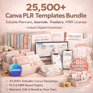 25,500+ Editable Canva Templates Mega Bundle (PLR + MRR)